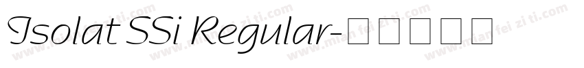 Isolat SSi Regular字体转换
